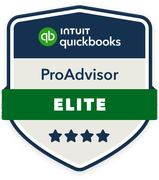 QuickBooks ProAdvisor Elite tier badge.